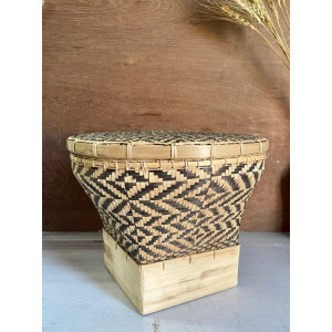Hand Crafted Storage Basket with lid - Indigi Craft